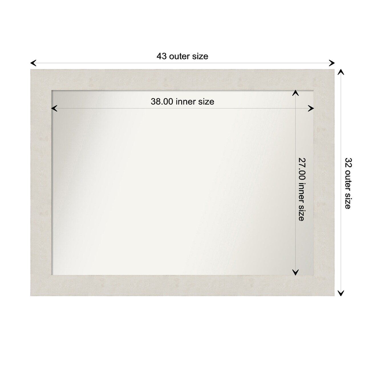 Amanti Art Non-Beveled Wall Mirror, Rustic Plank Espresso Frame